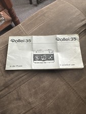Rolleiflex SL35 Instruction Manual English German Original VGUC