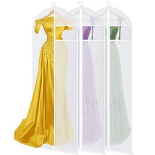 Dress Bags for Gowns, 65'' Long Garment Bags for Hanging Clothes, Dress Garme...