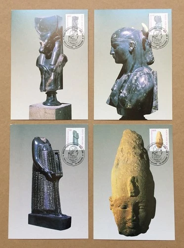 Vatican – Sc.# 829; Gregorian Egyptian Museum, FDC Set on Postcards – Nice!