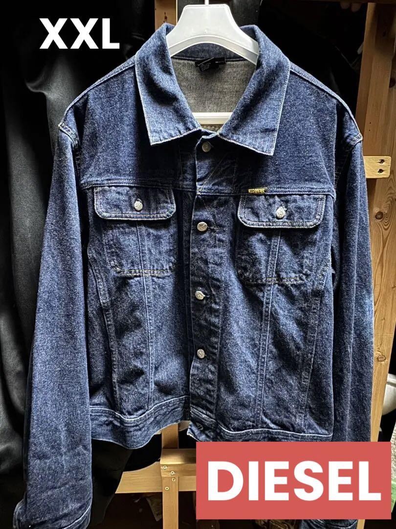 ★希少 2XLサイズ★ DIESEL デニムジャケット Diesel Men 2XL Special Design short Denim jacket Luxury