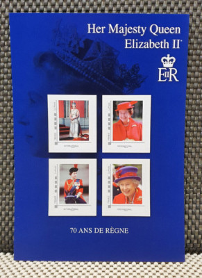 4 Stamps Sticker Collector Elizabeth II Letter Priority International