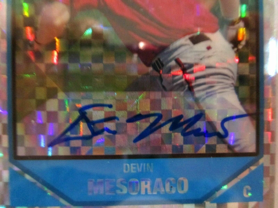 DEVIN MESORACO RC 2007 BOWMAN DRAFT CROMO XFRACTOR AUTOMÁTICO #225 PSA9! REDS C RC Foto 2 de 4