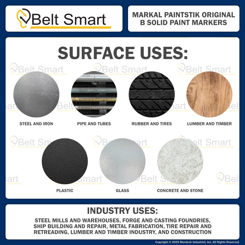 Genuine Markal 12-Pack Paintstik B Paint Markers w/ Magnetic Grip (Made in USA) - Image 3 of 4