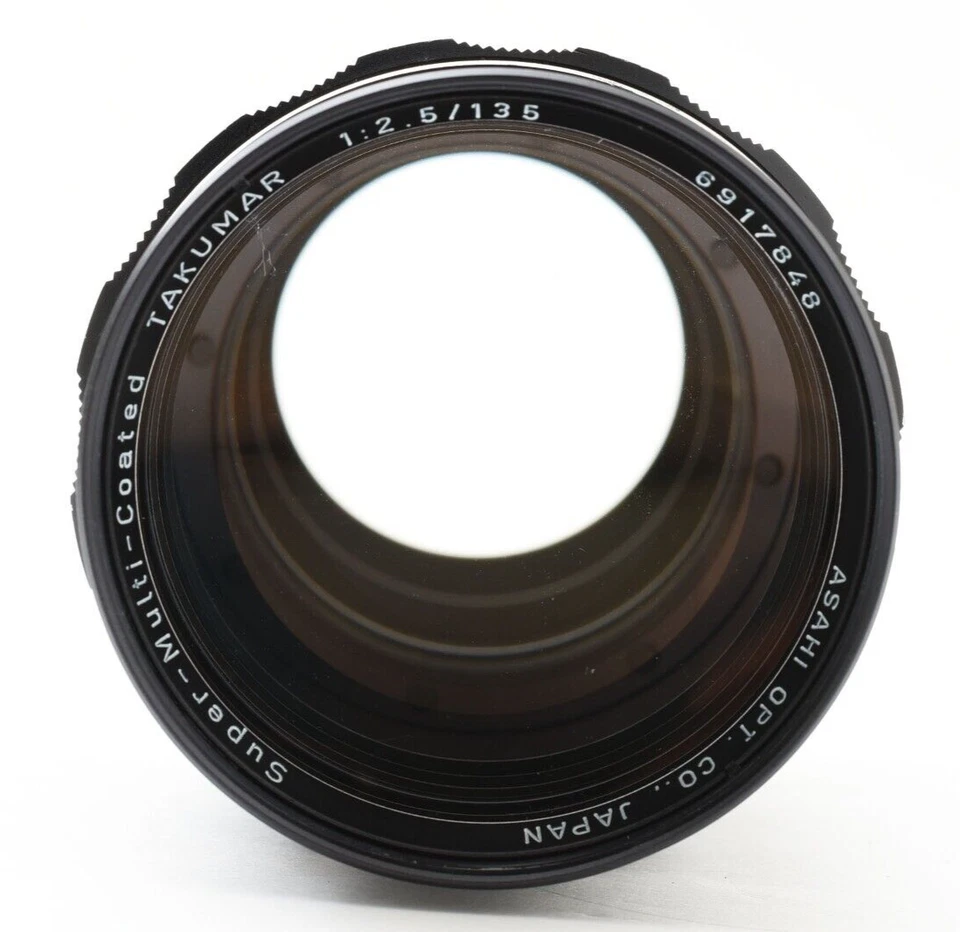 READ!  6 Elements PENTAX SMC TAKUMAR 135mm f/2.5 MF Lens w/ Hood From JAPAN - Image 3 of 4