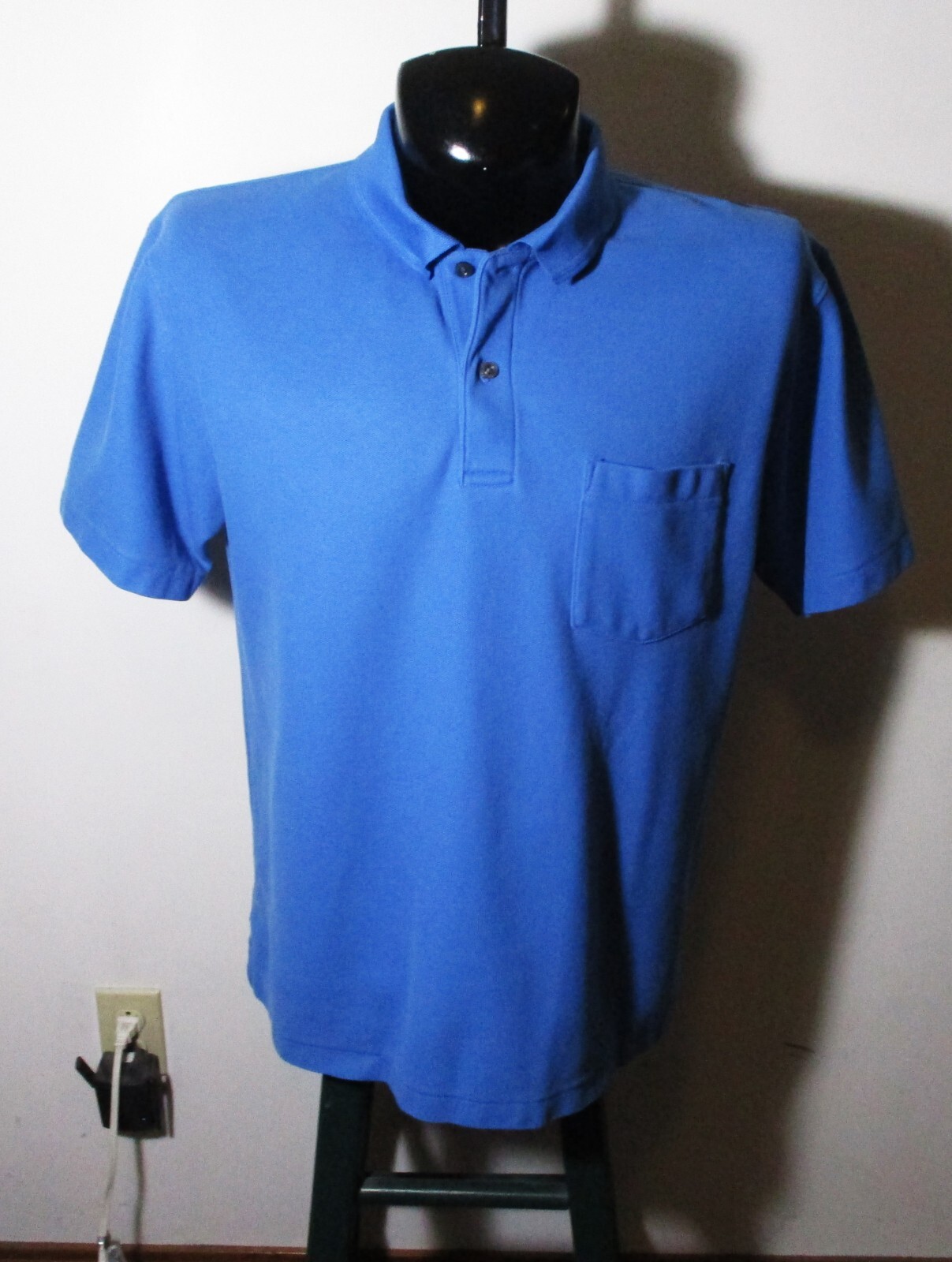 L.L. BEAN Blue Traditional Fit Polo Shirt Men's Size L Reg.