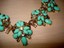 thumbnail 2 - Gorgeous J Crew Crystal and Faux Turquoise Gold Tone Statement Necklace
