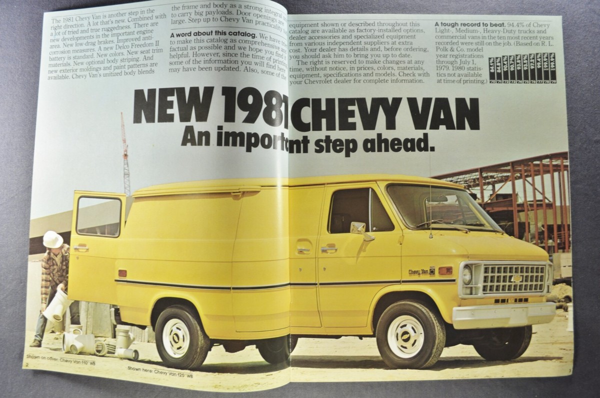 1981 Chevrolet Van Truck Brochure Sportvan Nomad Beauville Hi-Cube