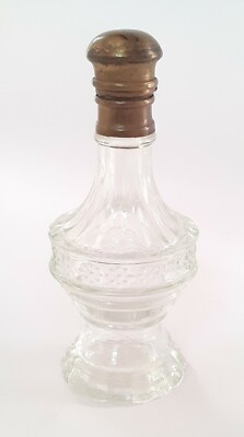 Vintage Original Unique Shape Cut Glass Beautiful Perfume Bottle. G14-90 