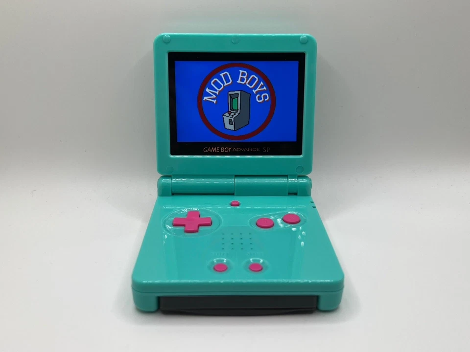 Nintendo Gameboy Advance SP | Modded | 3.0 IPS Display | Cotton Candy Shell - Image 2 of 4