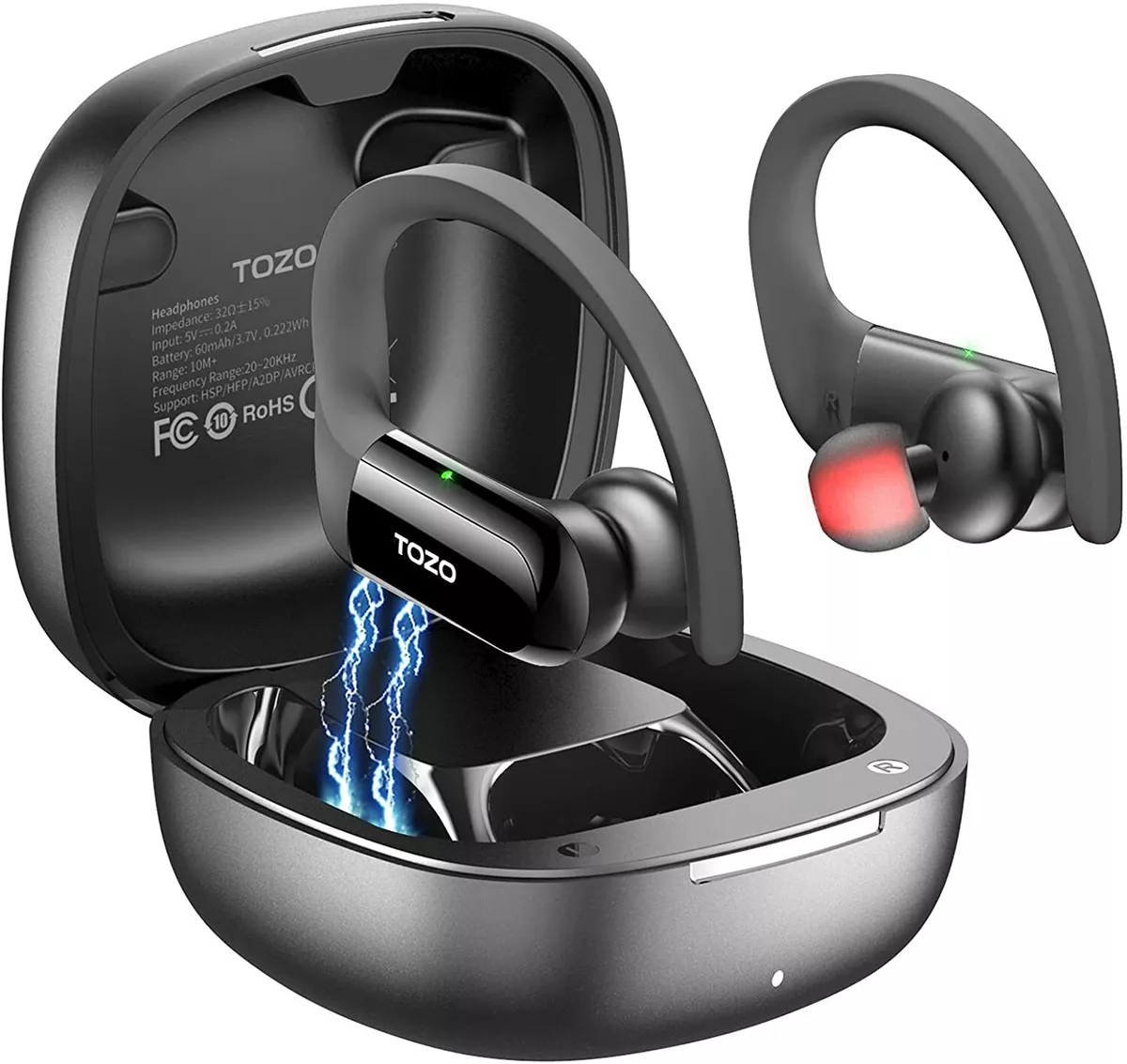 TOZO T5 Bluetooth Headphones Wireless Earbuds TWS Sport Earphones