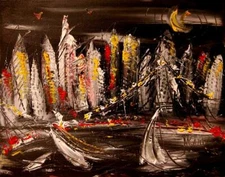 Original Oil Painting  Stretched Canvas Signed withERER