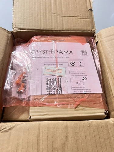 Crystorama Lighting WIN-610-BF-CL-MWP Winham Light Pendant W 7” x H 14” Black - Picture 5 of 8