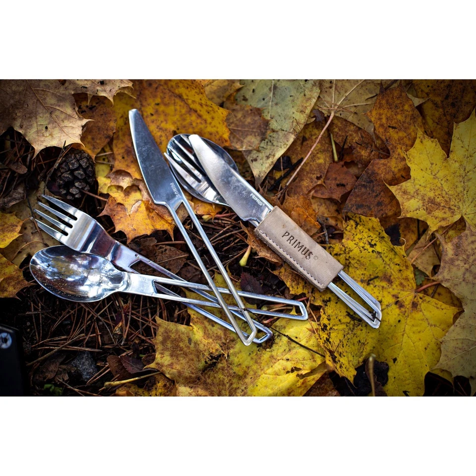 Primus CampFire Cutlery Set lightweight stainless steel camping hiking utensils - Image 4 of 4
