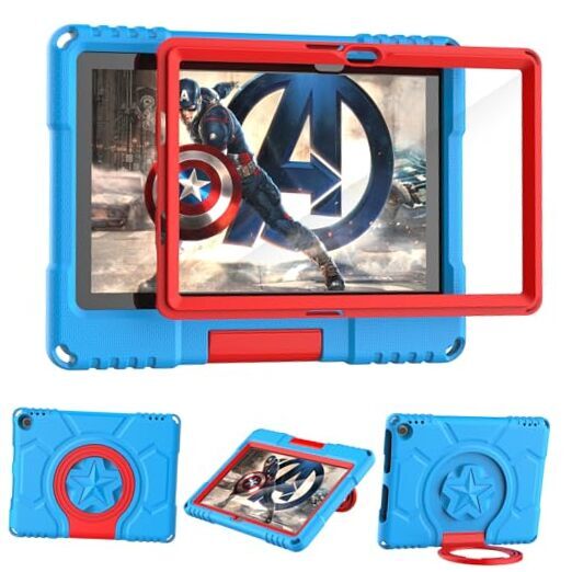 Amazon Fire HD 10 & Fire HD 10 Plus Tablet Case for Kids(13th/11th Blue