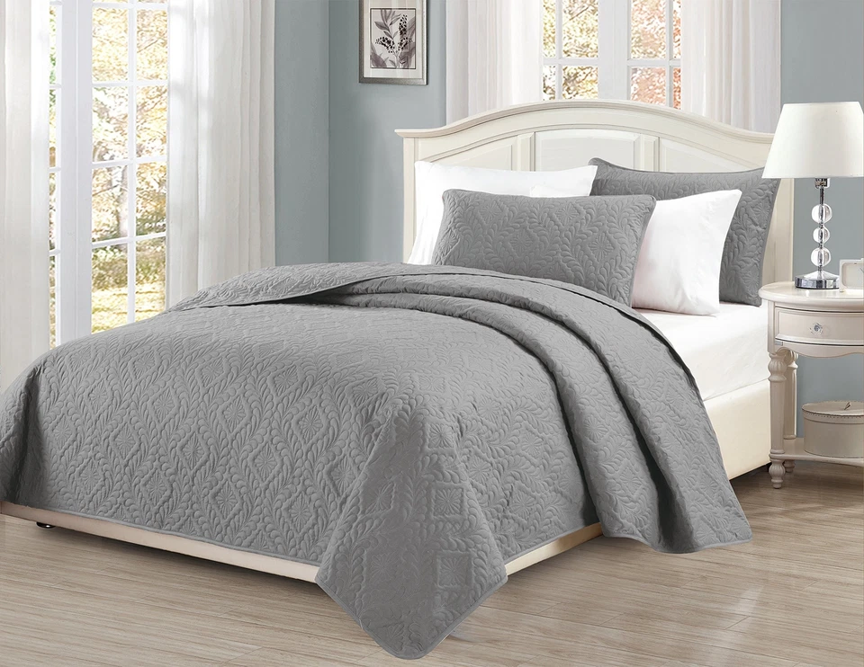 Mk Collection 3pc King/California King Over Size Diamond Bedspread Bed Cover ... - Image 2 of 2