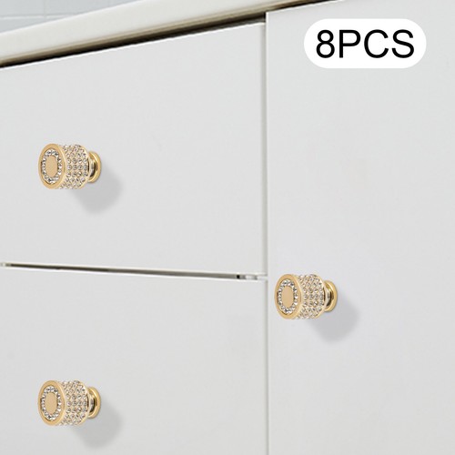 Perillas de puerta de latón cristal diamante transparente armario cajones muebles manija gabinete