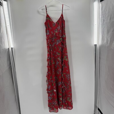 nanette lepore red dress Another vintage masterpiece vintage red Nanette Lepore chiffon ruffled dress with a match red embellishment circa 2003-2009 #fashion #vintage #vintagestyle #vintagefashion #vintagefinds #nanettelepore