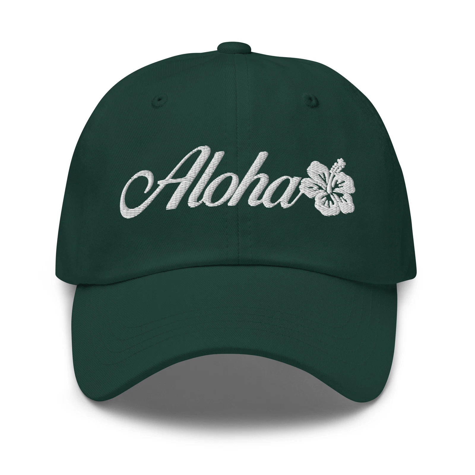 Aloha Dad Hat with Hibiscus Embroidery