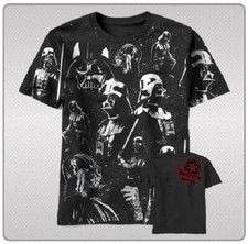 Star Wars Darth Vader Collage The Dark Side Awaits Black T-Shirt, NEW UNWORN