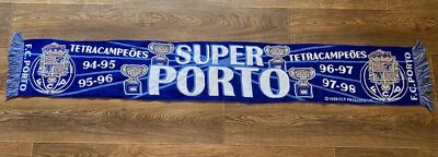 RARE VINTAGE OLD RETRO FC PORTO SUPER 1990s CHAMPION FOOTBALL SOCCER SCARF SCHAL