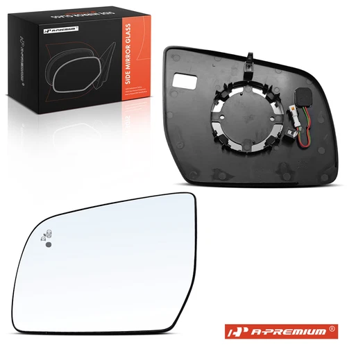 A-Premium Left Driver Mirror Glass w/ Blind Spot Detection for Ford Ranger 19-23