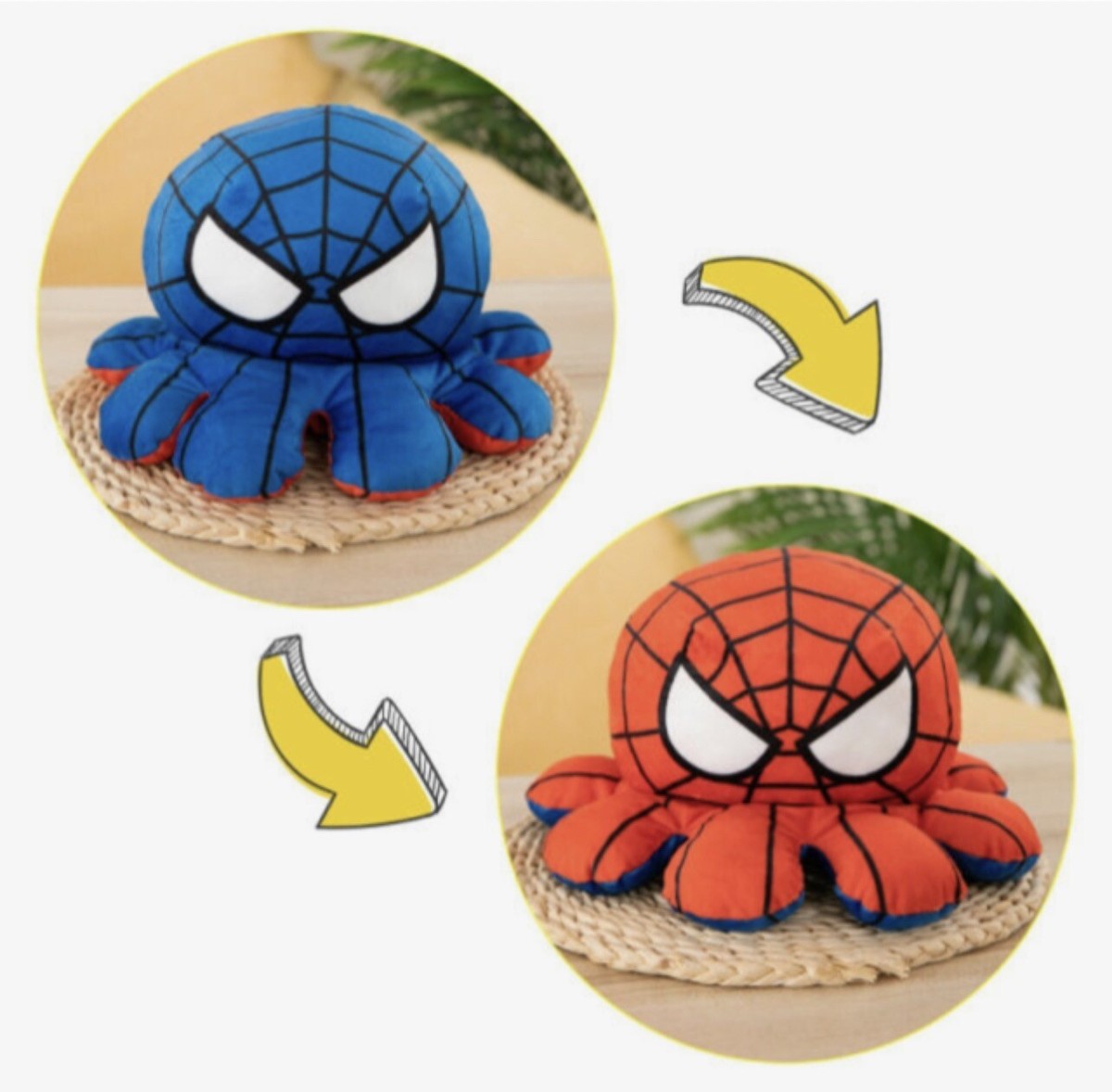 Avengers Peluche Pulpo Reversible Spiderman Avengers Pulpo