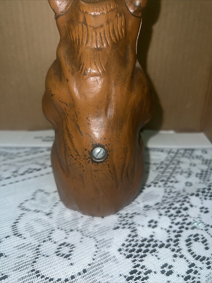 Antique Hubley cast iron Bear & honey pot still bank 1930s original