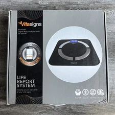 VitaGoods Smart Bluetooth Body Analyzer Scale, VS-3200-B Black New VitaSigns