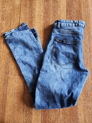 Seven Souls Jeans Mens 32x32 Blue Distressed Embellished Double