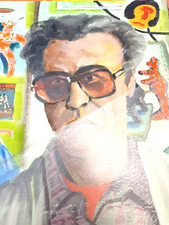 IRWIN I HOLLANDER SELF PORTRAIT  BOARD Self 12