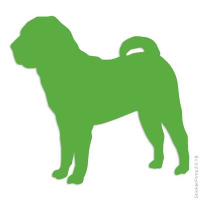 Chinese Shar Pei Dog, Vinyl Decal Sticker, Multiple Colors & Sizes #1935