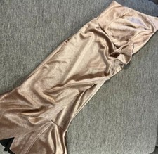 Women’s ASOS Mauve Velvet One Shoulder Strap Fitted Mermaid Dress Sz 4 NWT