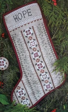 MISTLETOE STOCKING & Ornament Victoria Sampler Cross Stitch/Hardanger Pattern