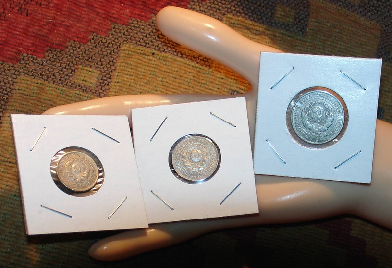 RARE YEAR  3 SILVER COINS SET 1924 RUSSIAN SOVIE RUSSIA USSR LENIN DEATH HISTORY