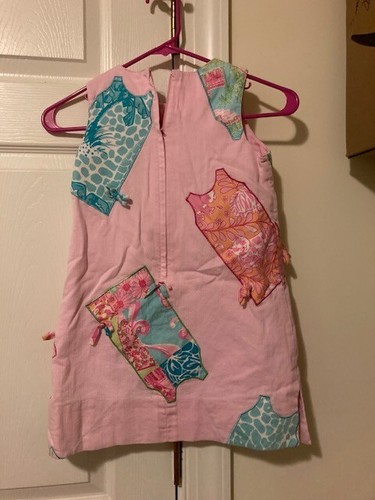 Lilly Pulitzer Girls Vintage Applique Shift Dress Shifts 7 - Picture 2 of 3