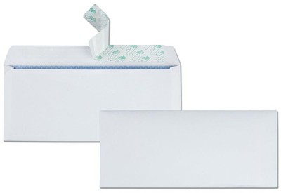 #10 Security Tinted Envelopes, Redi-Strip, Windowless, White, 4.125 x 9.5, 50...