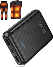 12000Mah Heated Vest Battery Pack, 5V 2A Power Bank for Heat Jacket, with Dual U