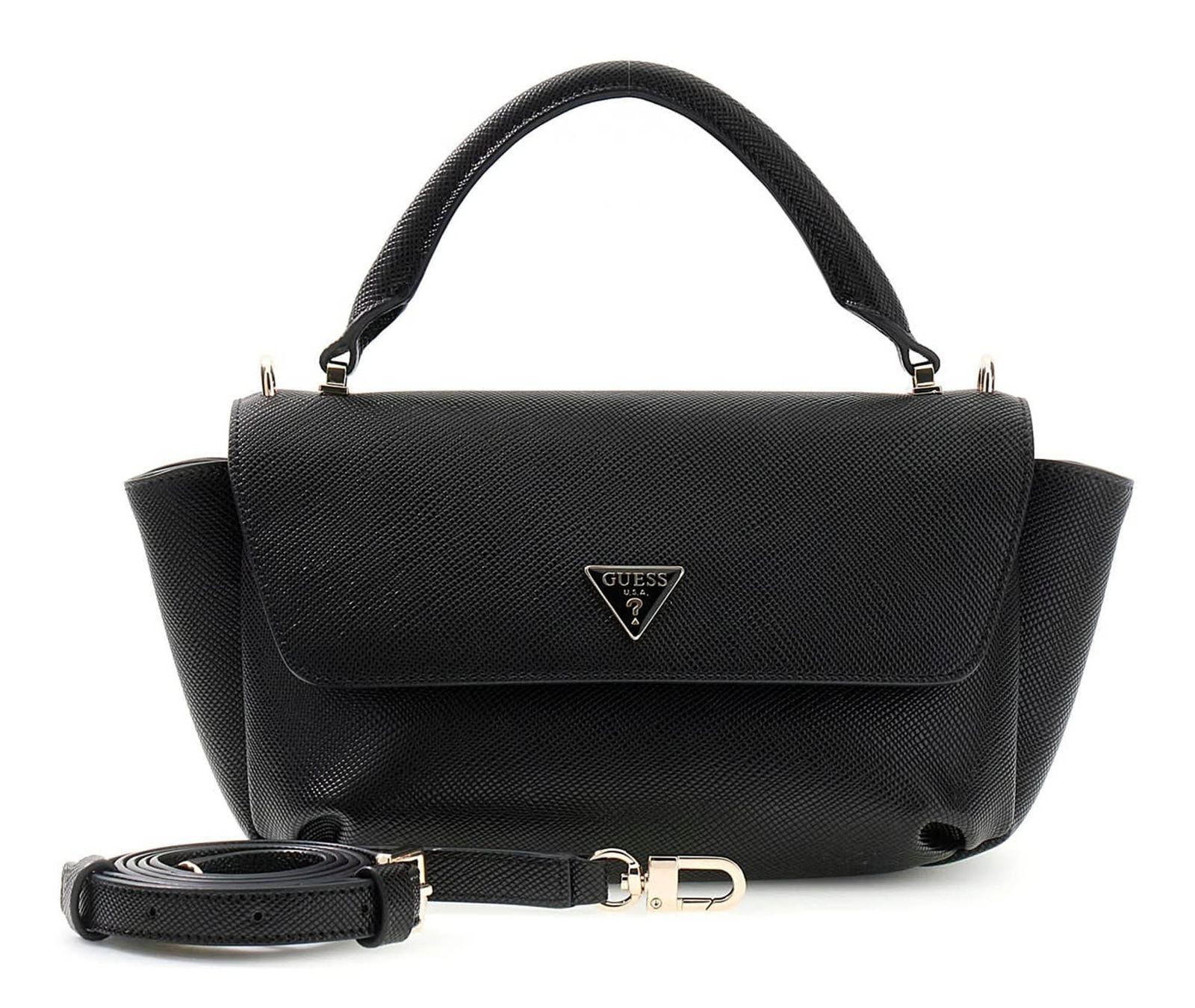 GUESS handbag Gilda Top Handle Flap Black