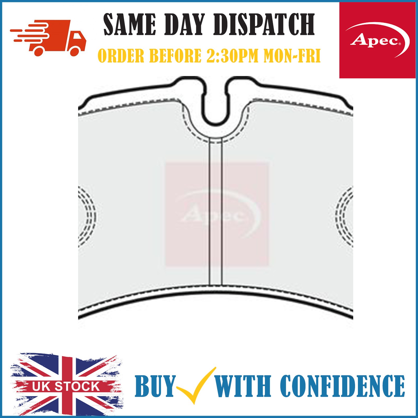 For Nissan Cabstar Rear 2006-2013 2.5d 3.0d Apec Brake Pads Set PAD1922