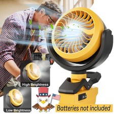 Portable Jobsite Fan for Dewalt 20V Li-ion Battery DCB200-2 Cordless Camping Fan