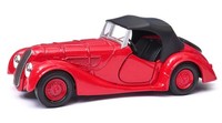 Welly Bmw 328 Verdeck Rot MaßStab 1:34 1:39 4,5 Zoll Diecast Modell In Box
