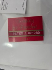 &ldquo;Rat Pack Member" Peter Lawford Kennedy for President Badge RR Auctions COA