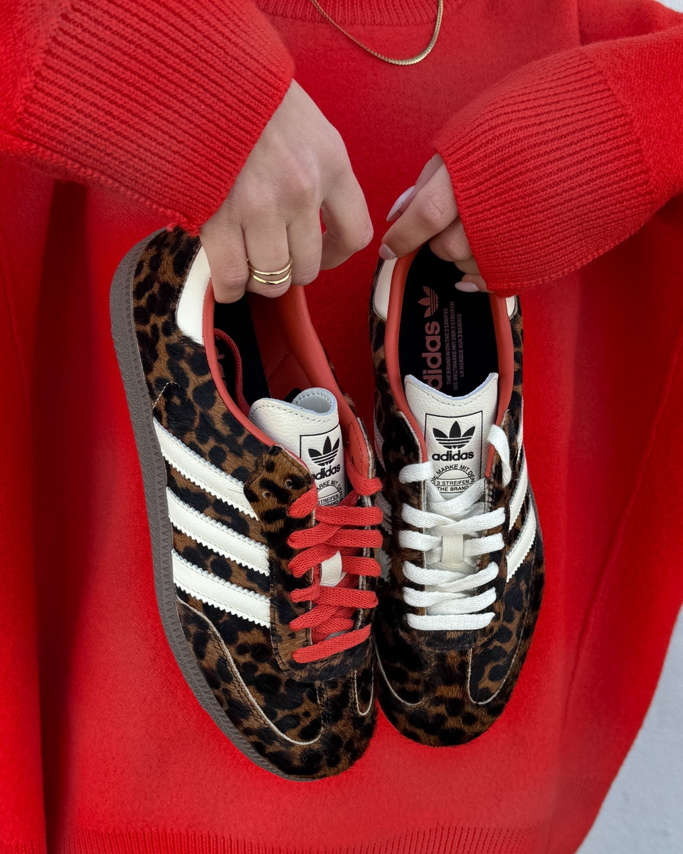 adidas Samba OG Preloved Red Leopard JI2734 Women's Size New | eBay