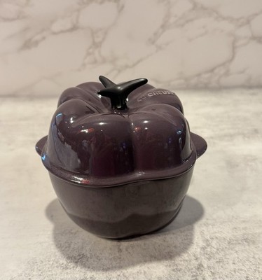 Le CREUSET Purple Pepper Cocotte Stoneware Excellent Discontinued