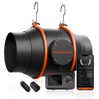 Spider Farmer 6" Inline Fan Blower with GGS Controller Kits APP Wifi Control