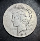 1934 S US Peace Silver Dollar $1 (Worn) San Fransico US Mint Coin