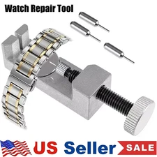 Metal Adjustable Watch Band Strap Bracelet Link Pin Remover Repair Tool Kit US
