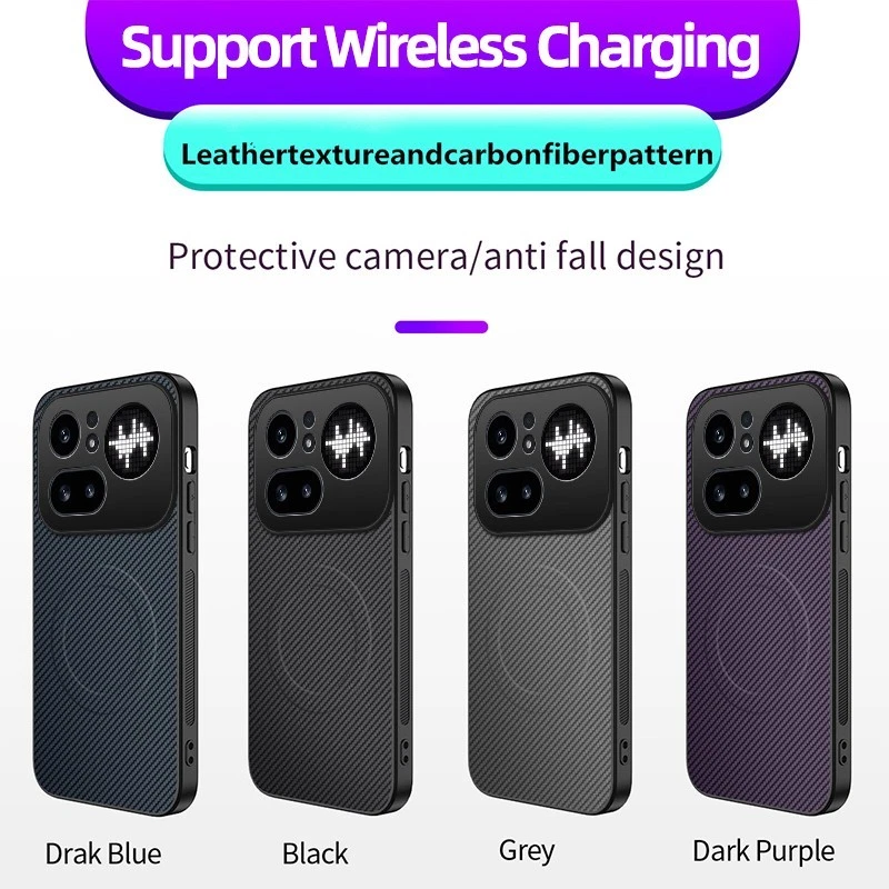 For Nothing Phone 4a 3a Pro , 4a , 3a Lite Carbon Fiber Skin Magnetic Case - Picture 11 of 24