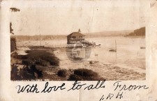 1904 Huntington Harbor New York NY RPPC Photo Postcard COPY