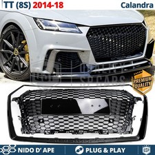 GRIGLIA Anteriore PER Audi TT 8S 14-18 Calandra NIDO D'APE Nero Lucido Tuning